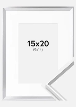 Ramme Desire Sølv 15x20 cm - Passepartout Hvid 10x15 cm