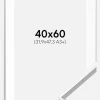Ramme Desire Sølv 40x60 cm - Passepartout Hvid 32,9x48,3 cm (A3+)