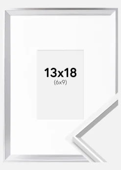 Ramme Desire Sølv 13x18 cm - Passepartout Hvid 7x10 cm