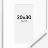 Ramme Desire Sølv 20x30 cm - Passepartout Hvid 10x20 cm