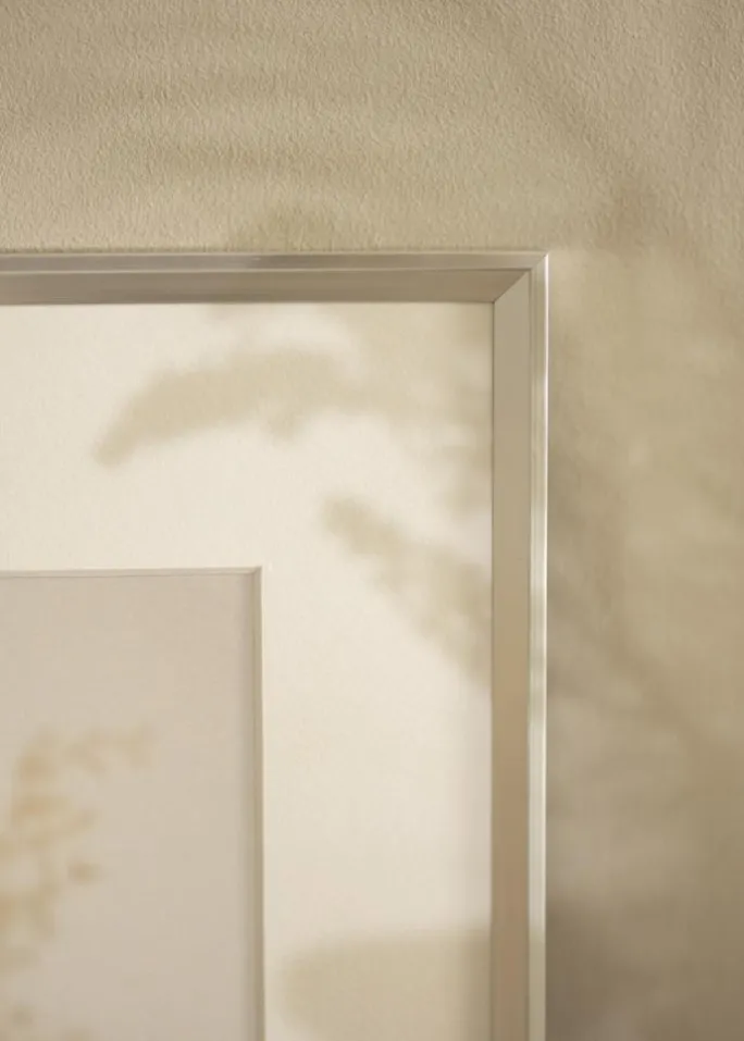 Ramme Desire Sølv 40x50 cm - Passepartout Hvid 30x40 cm