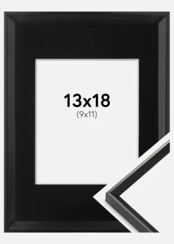 Ramme Desire Sort 13x18 cm - Passepartout Sort 10x12 cm