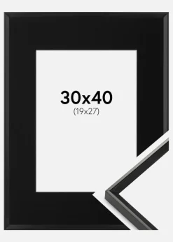 Ramme Desire Sort 30x40 cm - Passepartout Sort 20x28 cm