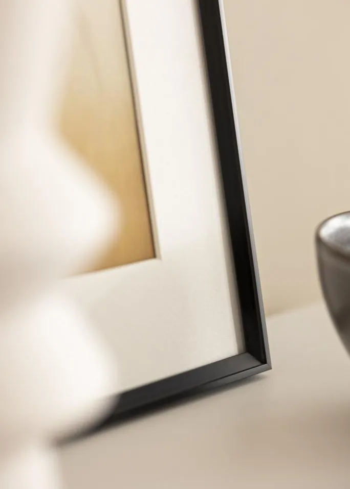 Ramme Desire Sort 40x50 cm - Passepartout Hvid 30x40 cm