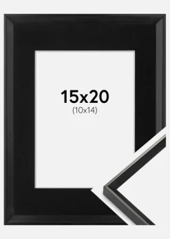 Ramme Desire Sort 15x20 cm - Passepartout Sort 11x15 cm