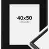 Ramme Desire Sort 40x50 cm - Passepartout Sort 27,5x37 cm