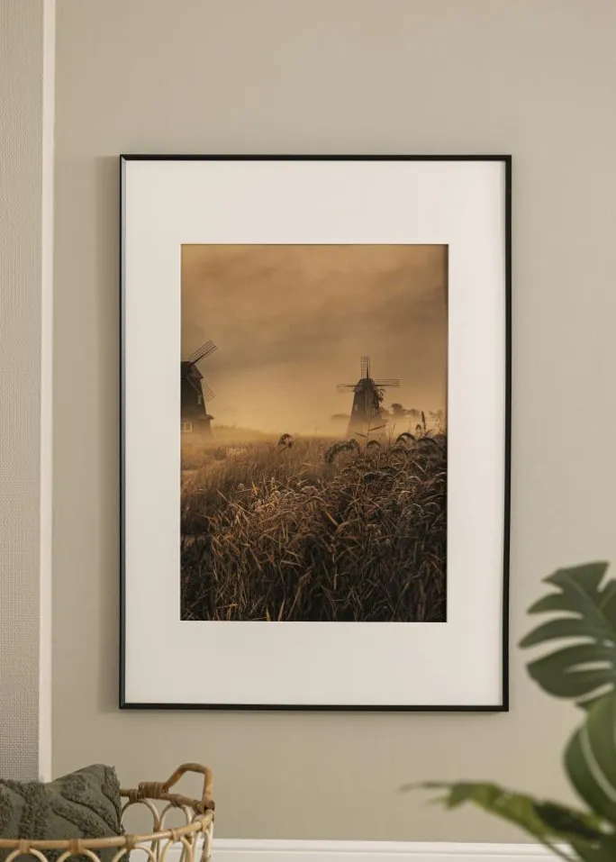 Ramme Desire Sort 60x80 cm - Passepartout Hvid 50x65 cm