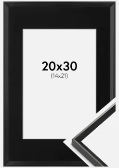 Ramme Desire Sort 20x30 cm - Passepartout Sort 15x22 cm