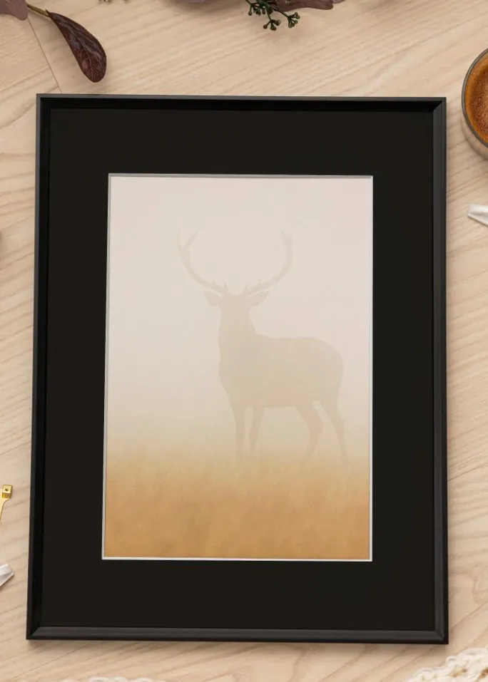 Ramme Desire Sort 20x30 cm - Passepartout Sort 15x22 cm