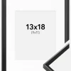 Ramme Desire Sort 13x18 cm - Passepartout Hvid 10x12 cm