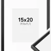 Ramme Desire Sort 15x20 cm - Passepartout Hvid 4x5 inches