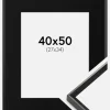 Ramme Desire Sort 40x50 cm - Passepartout Sort 28x35 cm