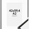 Ramme Desire Sort 42x59,4 cm (A2) - Passepartout Hvid 25x38 cm