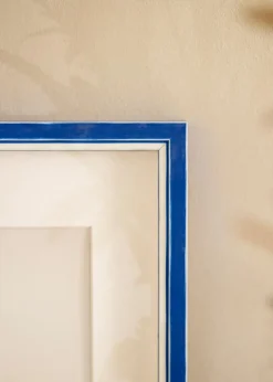 Ramme Diana Blå 45x60 cm - Passepartout Hvid 32x45 cm