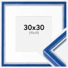 Ramme Diana Blå 30x30 cm - Passepartout Hvid 20x20 cm