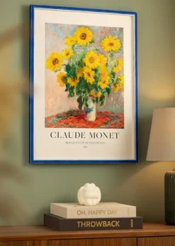 Ramme Diana Blå 50x70 cm - Passepartout Hvid 40x61 cm