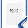 Ramme Diana Blå 30x40 cm - Passepartout Hvid 21x29,7 cm