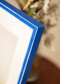Ramme Diana Blå 30x40 cm - Passepartout Hvid 21x29,7 cm