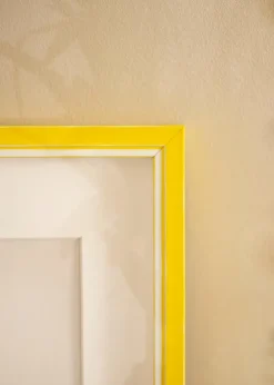 Ramme Diana Gul 50x60 cm - Passepartout Hvid 37x46 cm