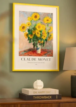 Ramme Diana Gul 56x71 cm - Passepartout Hvid 48x64 cm