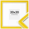 Ramme Diana Gul 20x20 cm - Passepartout Hvid 4x4 inches