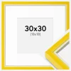 Ramme Diana Gul 30x30 cm - Passepartout Hvid 19x19 cm