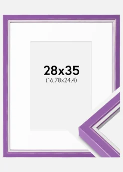 Ramme Diana Lilla 28x35 cm - Passepartout Hvid 7x10 inches