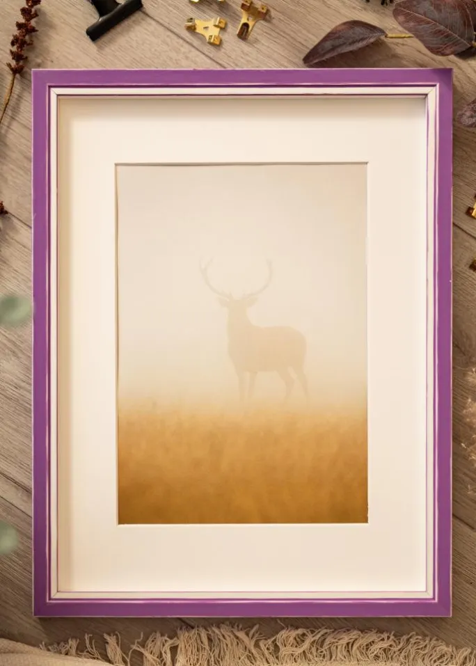 Ramme Diana Lilla 30x40 cm - Passepartout Hvid 22x32 cm