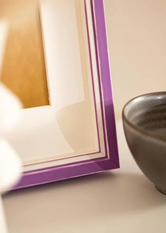 Ramme Diana Lilla 20x25 cm - Passepartout Hvid 15x20 cm