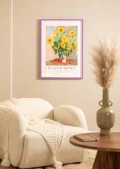 Ramme Diana Lilla 45x60 cm - Passepartout Hvid 35x50 cm