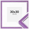 Ramme Diana Lilla 30x30 cm - Passepartout Hvid 19x19 cm