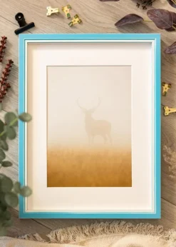 Ramme Diana lyseblå 28x35 cm - Passepartout Hvid 20x25 cm