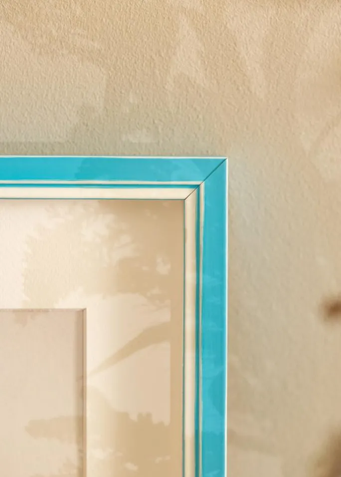 Ramme Diana Lyseblå 50x70 cm - Passepartout Hvid 39x60 cm