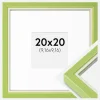 Ramme Diana Lysegrøn 20x20 cm - Passepartout Hvid 4x4 inches
