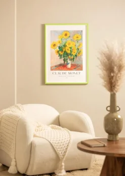 Ramme Diana Lysegrøn 20x20 cm - Passepartout Hvid 4x4 inches