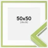Ramme Diana lysegrøn 50x50 cm - Passepartout Hvid 39x39 cm