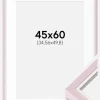 Ramme Diana lyserød 45x60 cm - Passepartout Hvid 14x20 inches