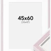 Ramme Diana lyserød 45x60 cm - Passepartout Hvid 34x48 cm