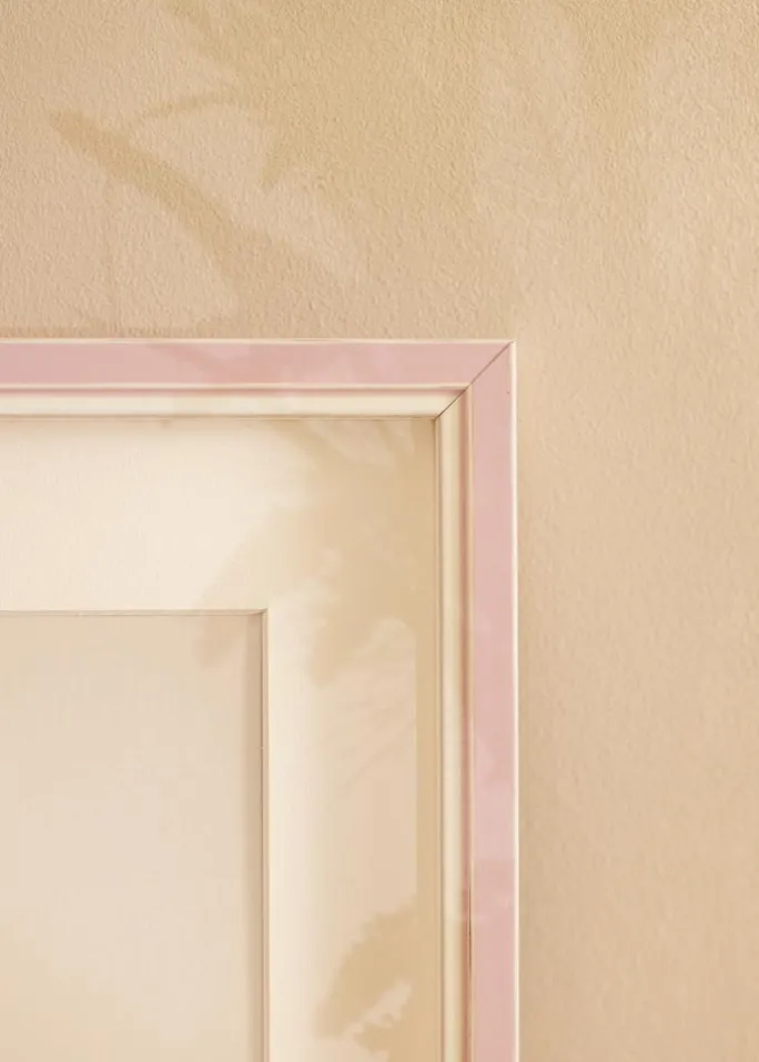 Ramme Diana lyserød 20x30 cm - Passepartout Hvid 15x22 cm