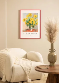 Ramme Diana Rød 50x70 cm - Passepartout Hvid 16x23 inches