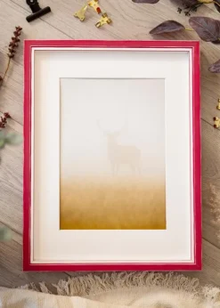 Ramme Diana Rød 45x60 cm - Passepartout Hvid 32x45 cm