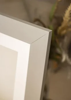 Ramme Dover Glat Sølv - Valgfri Størrelse (Akrylglas)