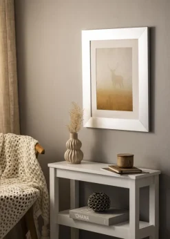 Ramme Dover Glat Sølv - Valgfri Størrelse (Akrylglas)