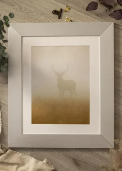 Ramme Dover Glat Sølv - Valgfri Størrelse (Akrylglas)