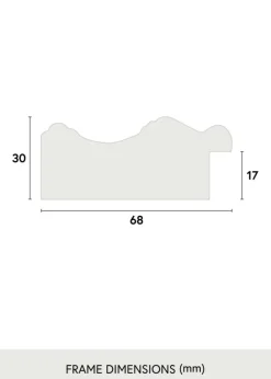 Ramme Drottningholm Sølv III - Valgfri Størrelse (Akrylglas)