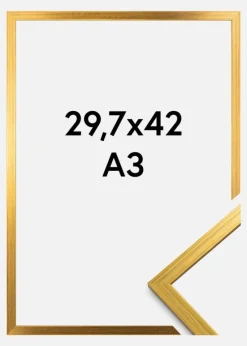 Ramme Edsbyn Akrylglas Guld 29,7x42 cm (A3)
