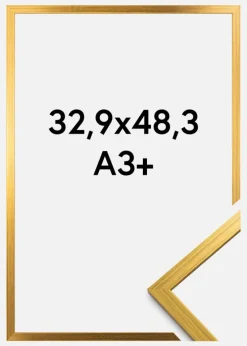 Ramme Edsbyn Akrylglas Guld 32,9x48,3 cm (A3+)