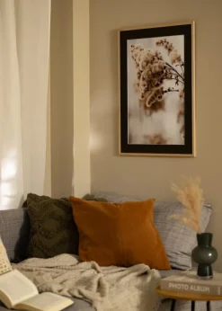 Ramme Edsbyn Eg 30x70 cm - Passepartout Sort 20x60 cm