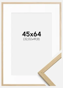 Ramme Edsbyn Eg 45x64 cm - Passepartout Hvid 13x20 inches