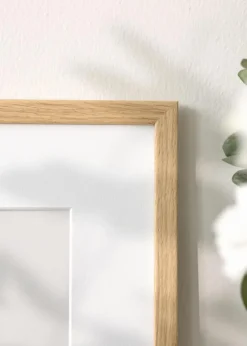 Ramme Edsbyn Eg 50x70 cm - Passepartout Hvid 16x24 inches